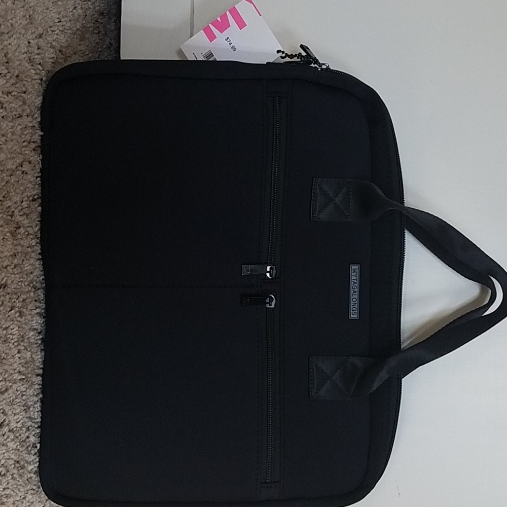 Mytagalongs Neopreine black laptop business bag